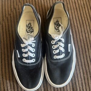 Vans Black and White Classic Low-Top Sneakers